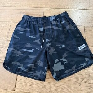 Legends Luka Shorts Medium Black Grey Camo Athletic Gym Lined (679)